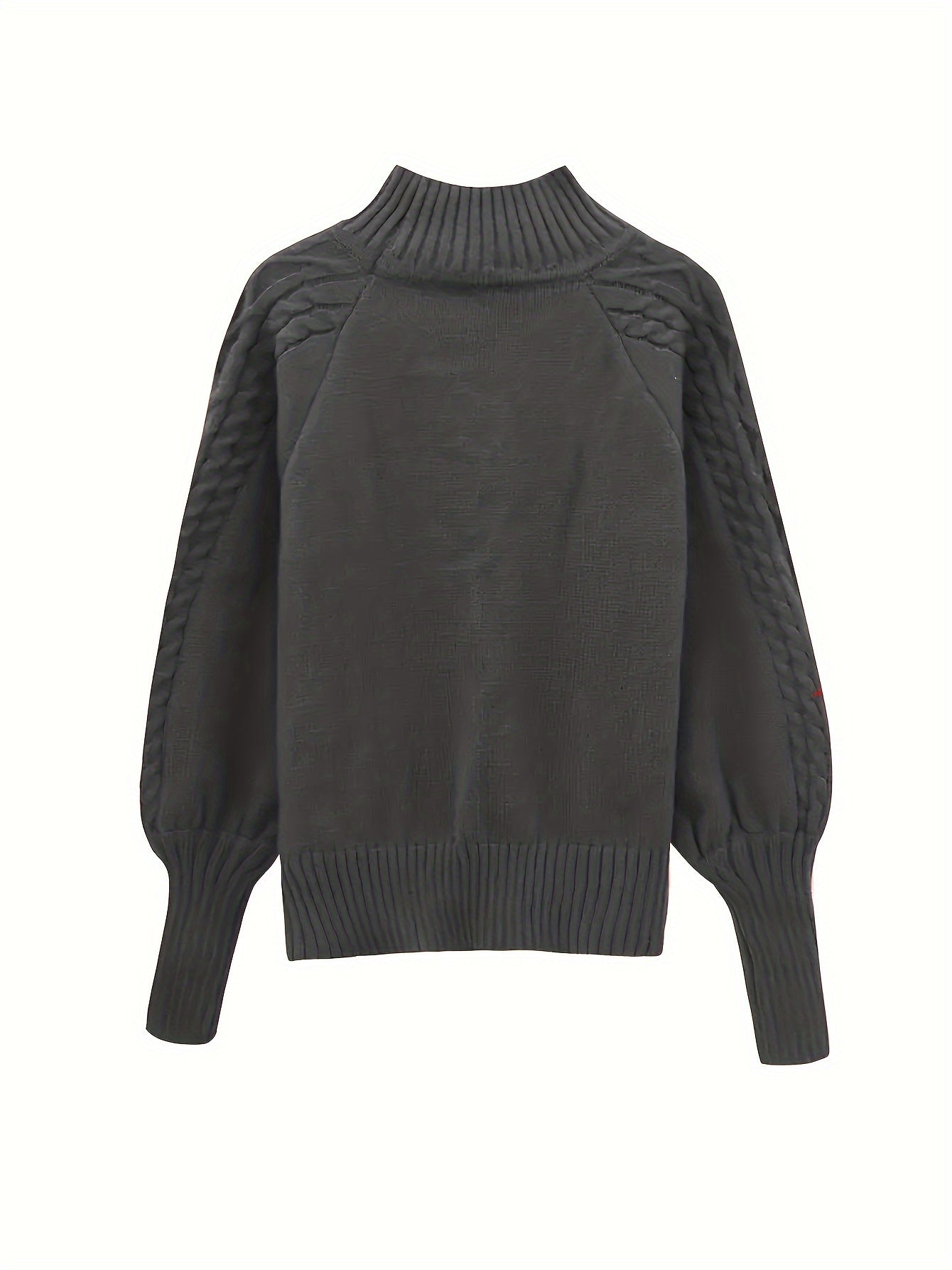 Pull torsadé à manches larges – Gris anthracite