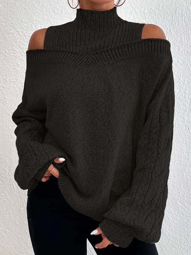 Pull sans manches à col montant et découpes