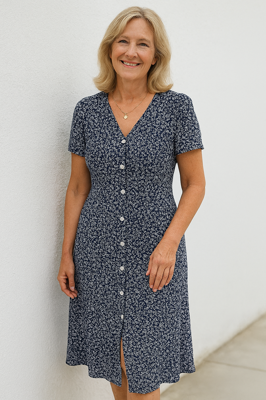 Orasto | Robe nouée à décolleté en V féminin et confort extensible
