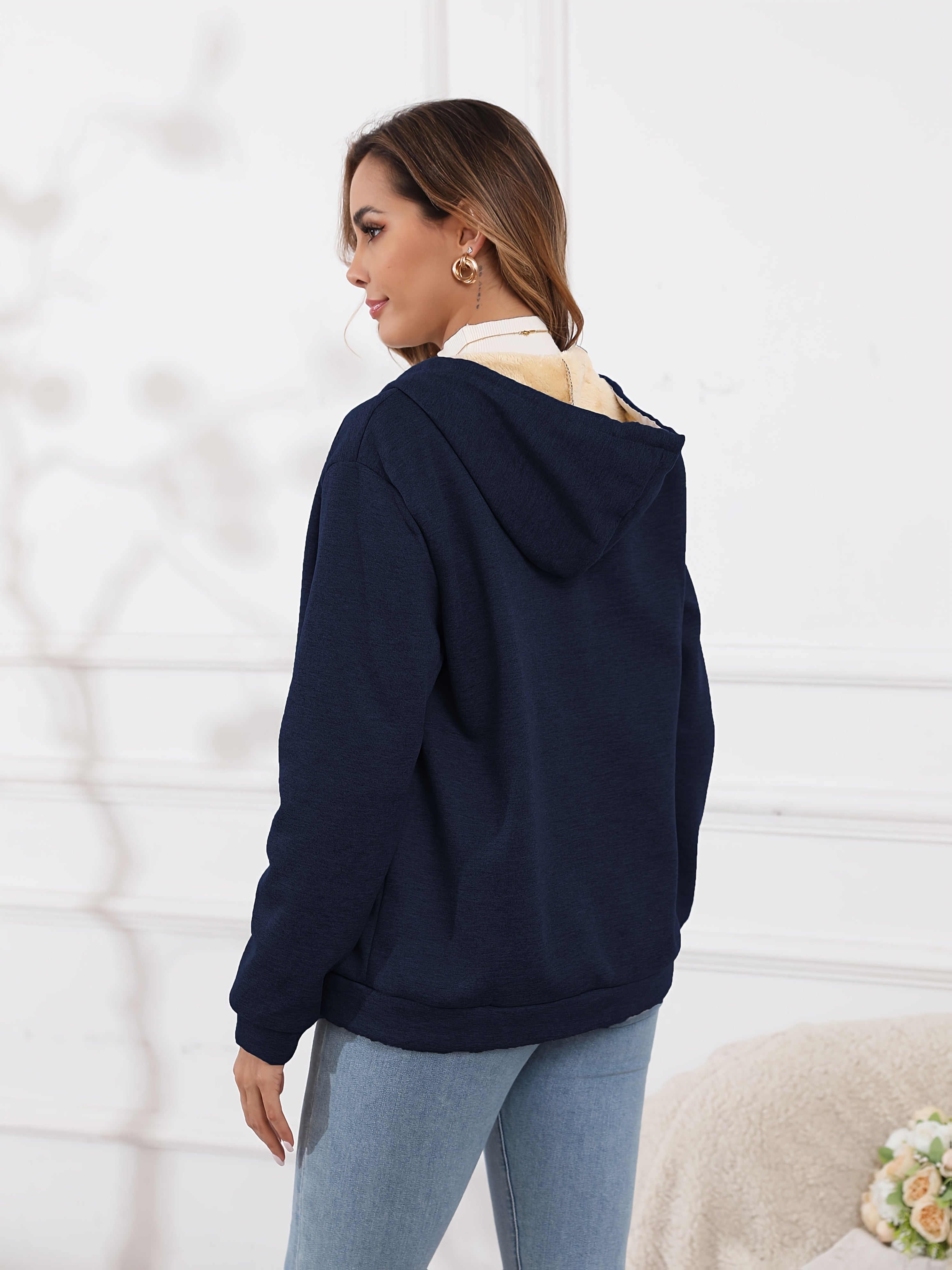 Sweat à capuche zippé – Gris foncé