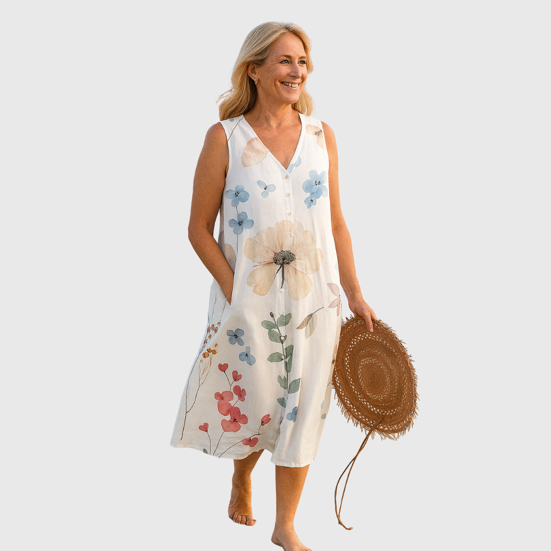Orasto | Robe d'Été Sans Manches à Motif Floral