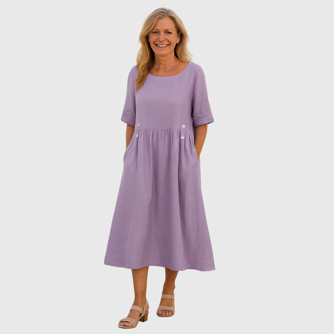 Orasto | Robe Spacieuse avec Élégants Détails en Boutons et Poches
