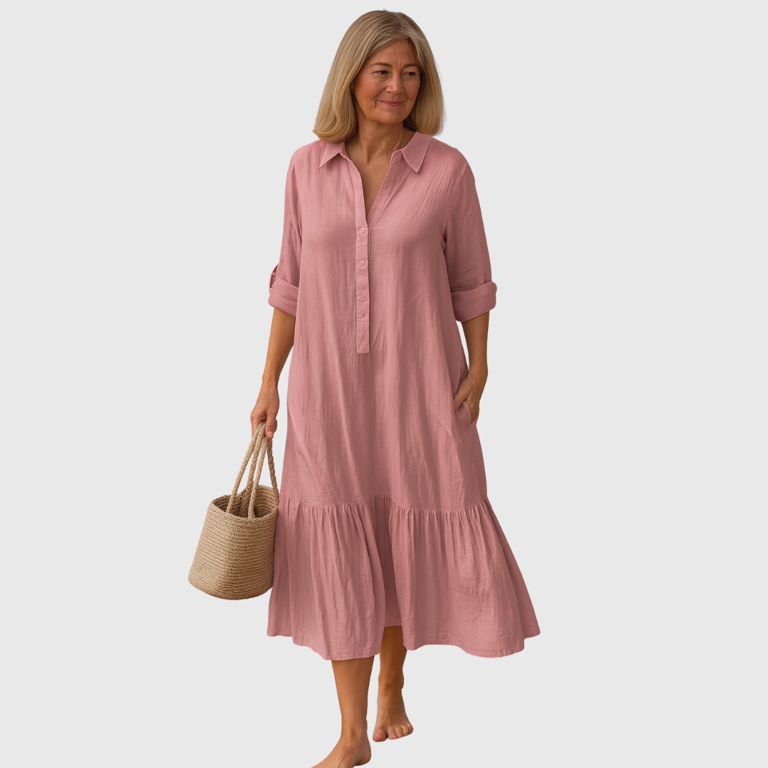 Orasto | Robe à Col et Ourlet Aérien