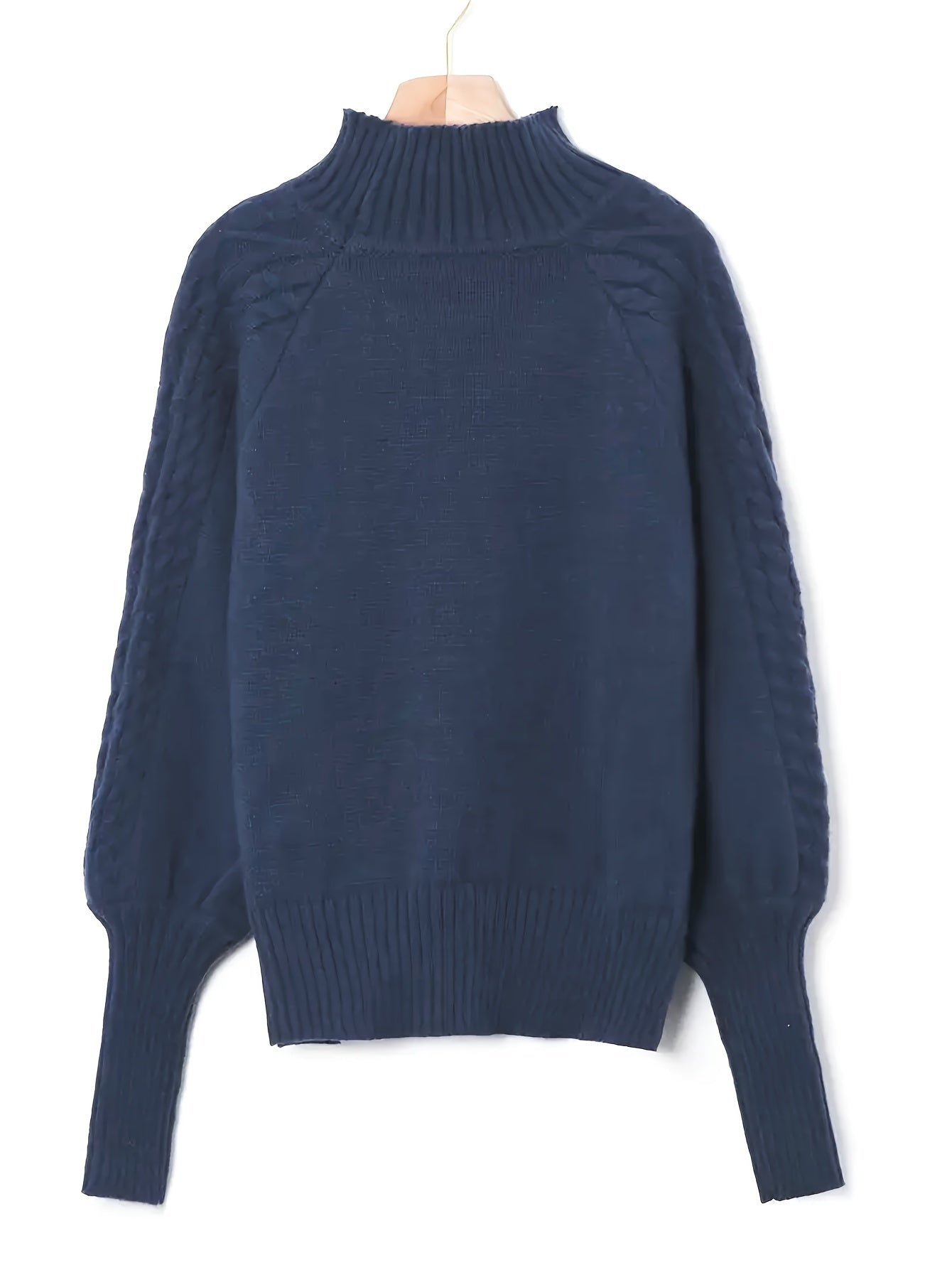 Pull torsadé à manches larges – Gris anthracite