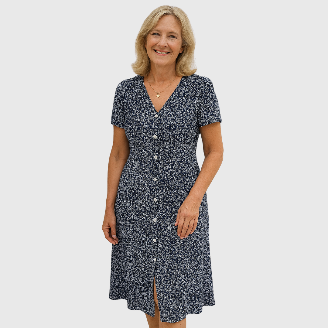 Orasto | Robe nouée à décolleté en V féminin et confort extensible