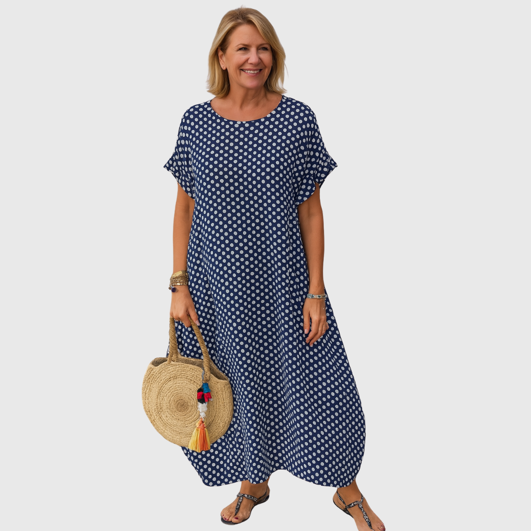 Orasto | Robe d'été légère à pois classique pour un confort inégalé
