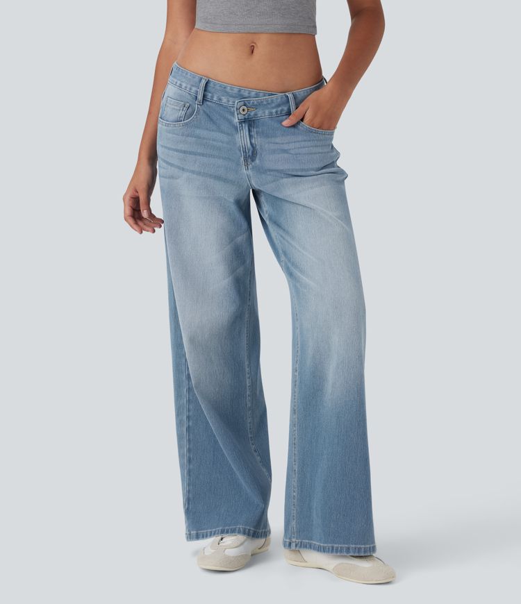 Roseau™|Jeans larges asymétriques