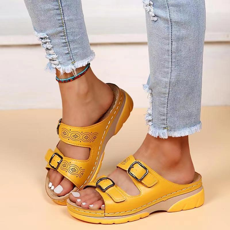 Simona™ | Sandales Orthopédiques en Cuir de Luxe