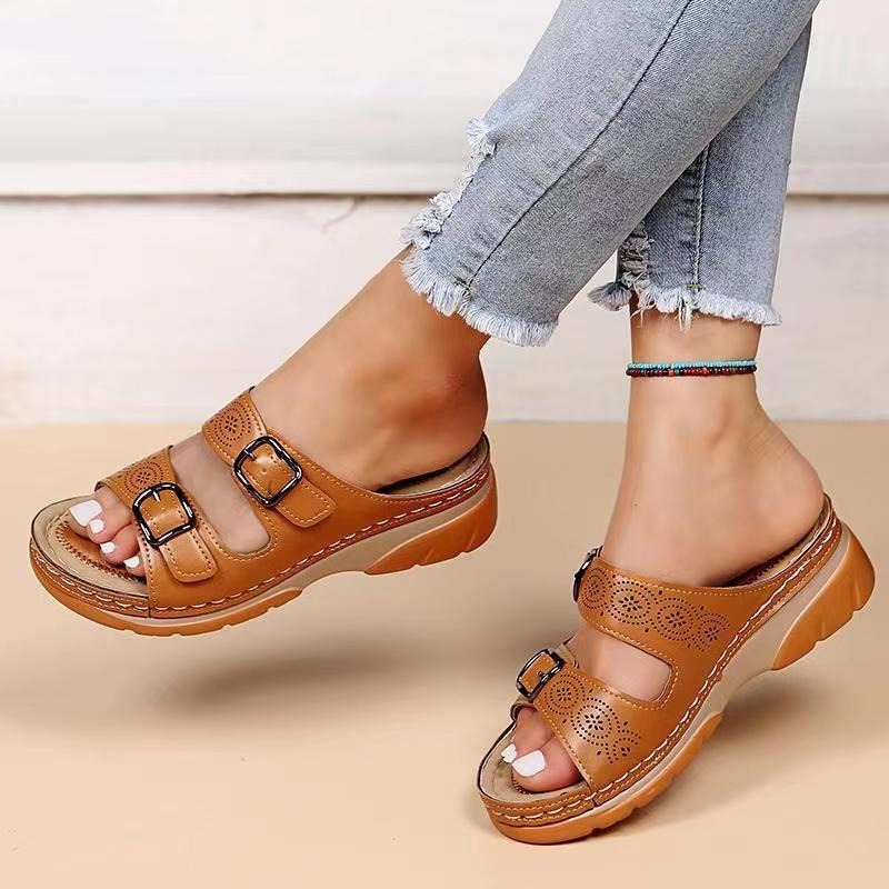Simona™ | Sandales Orthopédiques en Cuir de Luxe