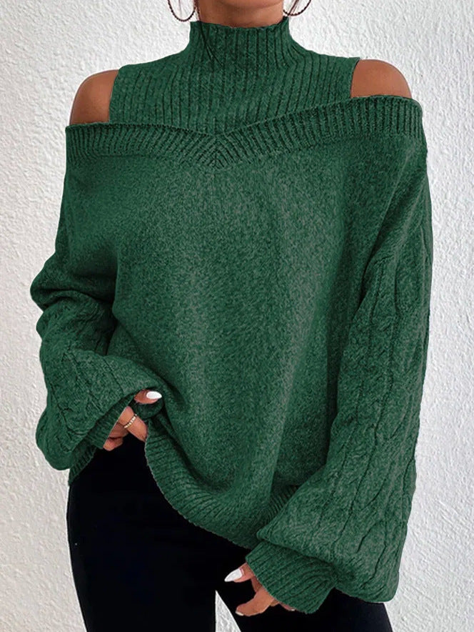 Pull sans manches à col montant et découpes
