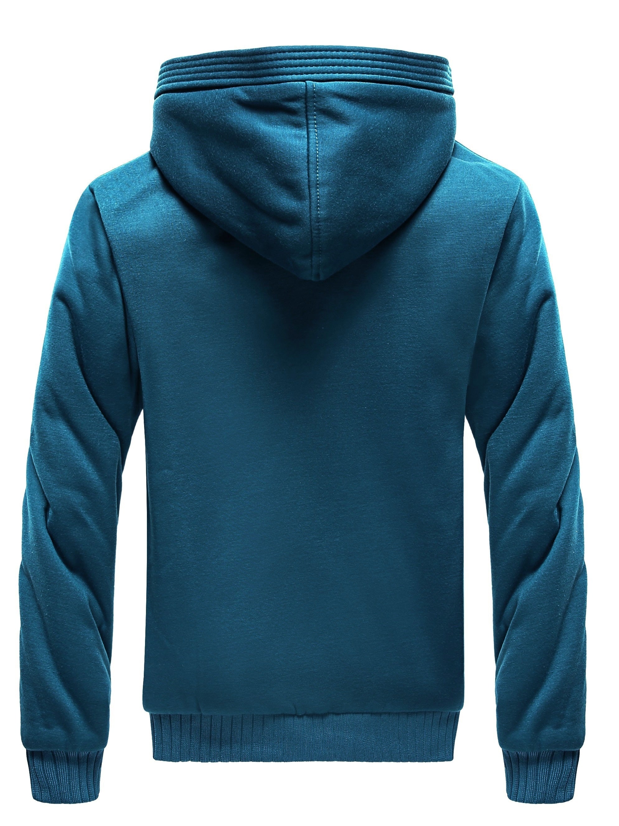 Veste à capuche doublée en fourrure – Bleu arctique