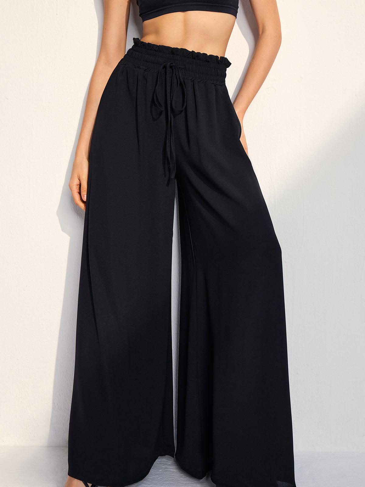Pantalons décontractés avec cordon de serrage élastique