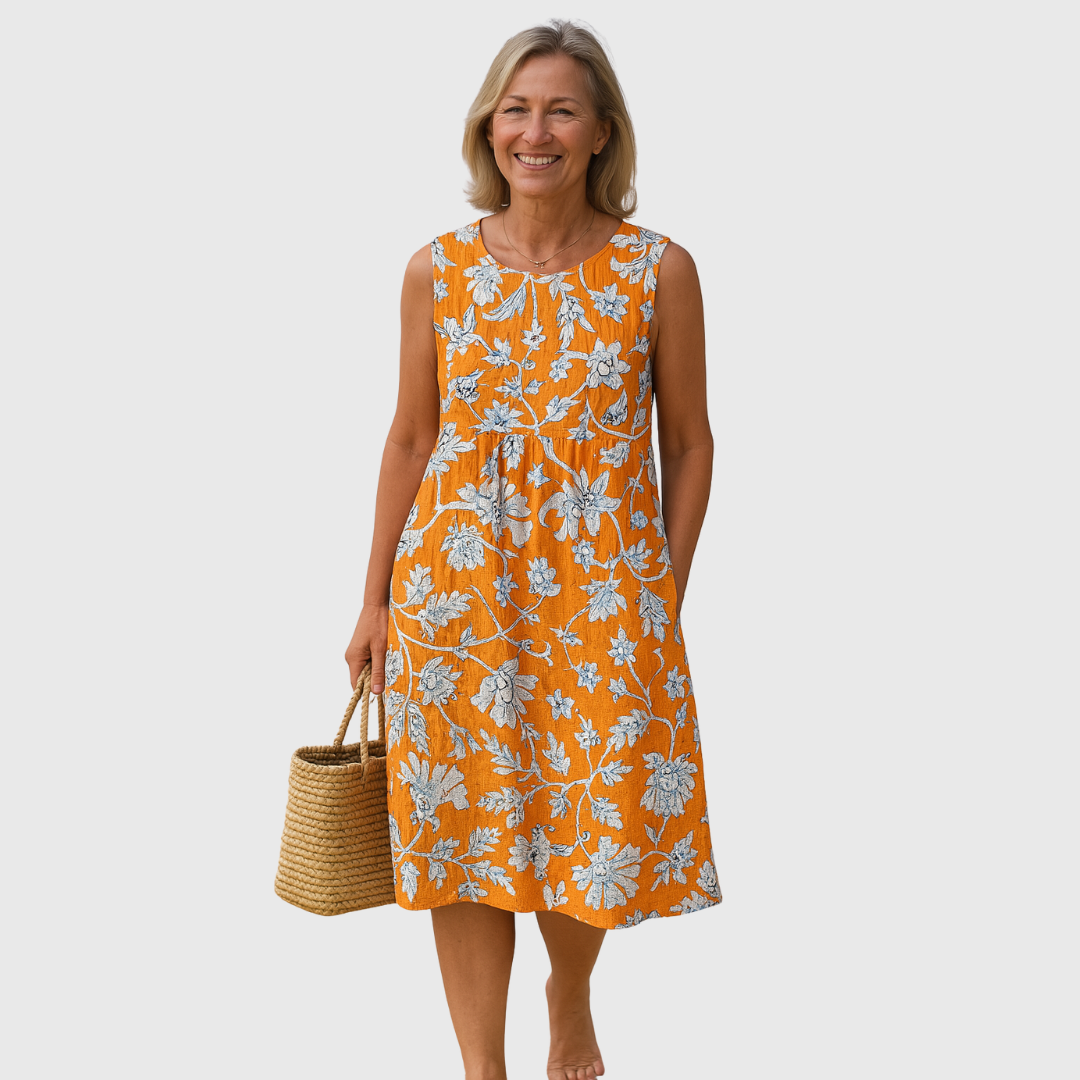 Orasto | Robe d'Été à Imprimé Floral Tropical et Coupe Ample