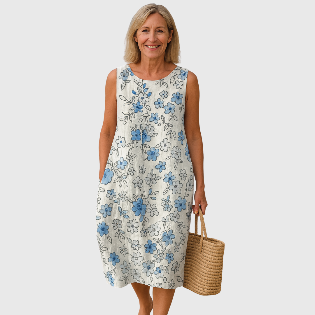 Orasto | Robe d'Été à Imprimé Floral Éclatant et Silhouette Ample