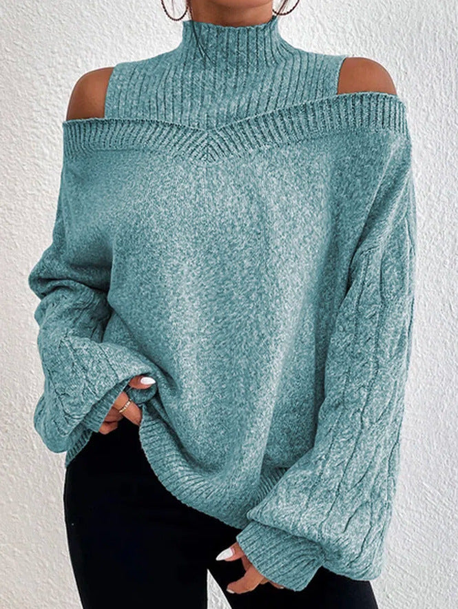 Pull sans manches à col montant et découpes