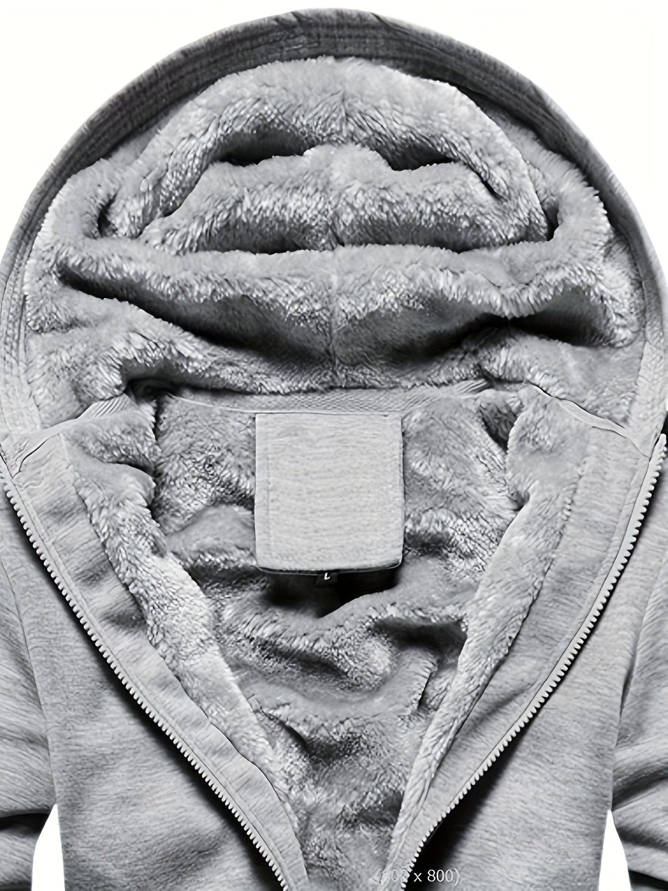 Veste à capuche doublée en fourrure – Bleu arctique