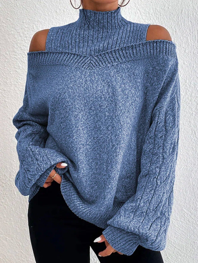 Pull sans manches à col montant et découpes
